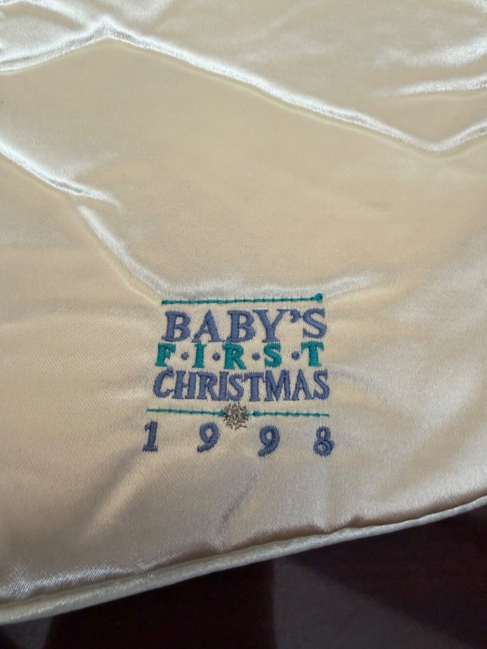 1998 Disney Bambi Baby’s First Christmas Stocking Cream Satin NEW w/Original Tag - Picture 5 of 9